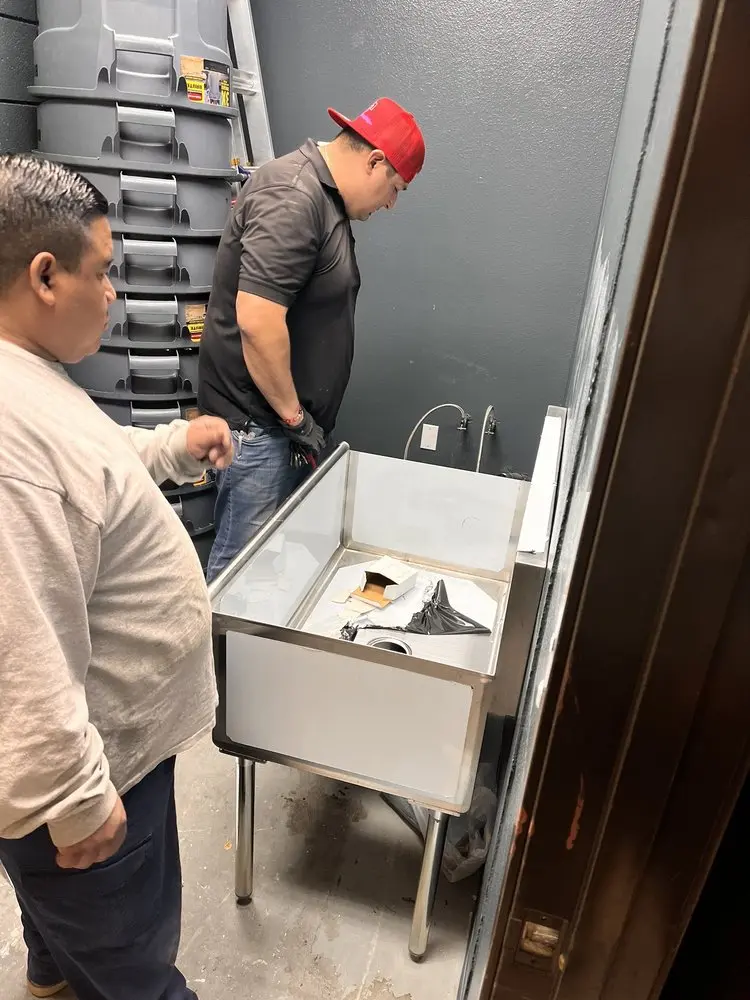 Commercial plumbing and sink installation in Valley Junction